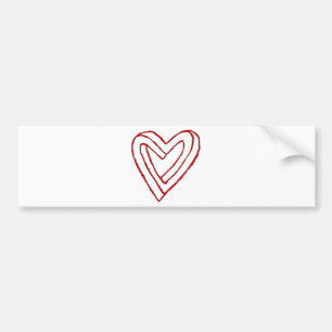Impossible Heart Optical Illusion Bumper Sticker