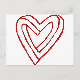 Impossible Heart Optical Illusion Postcard