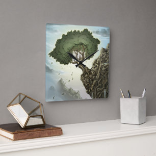 Impossible Hope Square Wall Clock