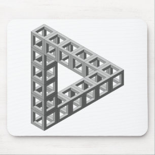 Impossible Optical Illusion Triangle Mouse Mat
