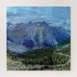 Impossible Puzzle - Blue And Green Mountain