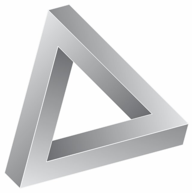 Impossible triangle standing photo sculpture (Front)