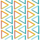 Impossible triangles geeky pattern standing photo sculpture<br><div class="desc">This impossibly geeky geometric pattern is created by a series of impossible triangles. These apparent 3D shapes are a famous optical illusion, which tricks the brain into trying to make 3D sense out of a 2D image, and confusing it. This geometric pattern alternates between warmly coloured and cooly coloured impossible...</div>