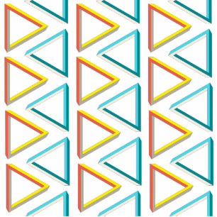 Impossible triangles geeky pattern standing photo sculpture