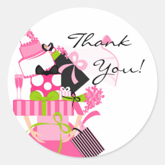 Impossible Wedding Stack Thank You No.1 Classic Round Sticker