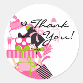 Impossible Wedding Stack Thank You No.3 Classic Round Sticker