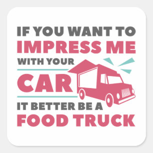 Impress Food Truck Square Sticker