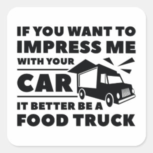 Impress Food Truck Square Sticker