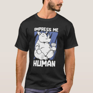 Impress Me Human Wildlife Chubby Animal Rhinocero T-Shirt