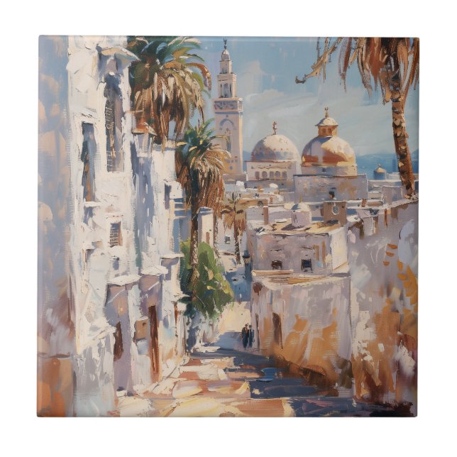 Impressinist picture of Tunis Tile (Front)