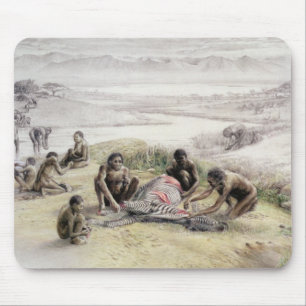 Impression of a camp occupied by Homo habilis Mouse Mat