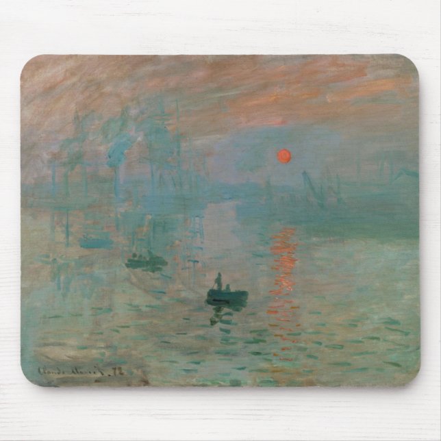 Impression, Soleil Levant by Claude Monet 1872 Mouse Mat (Front)