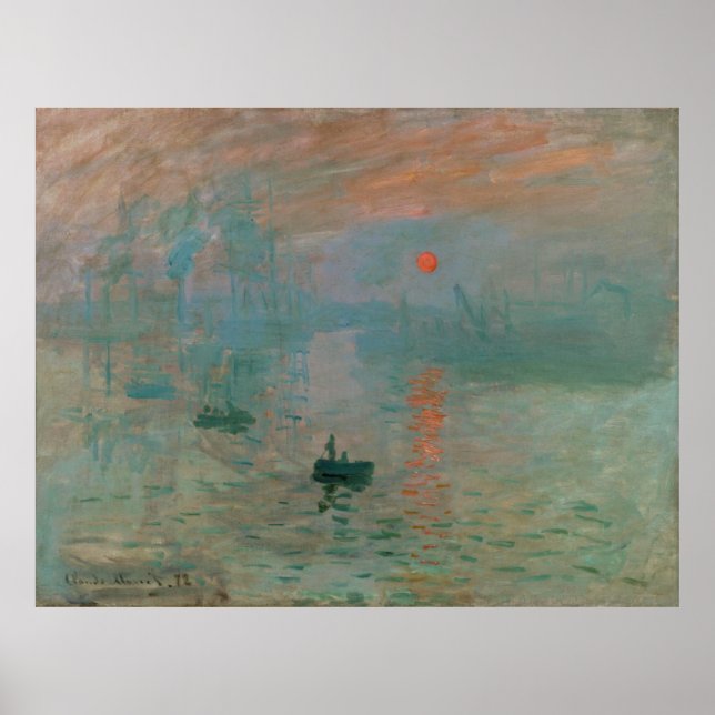 Impression, Soleil Levant by Claude Monet 1872 Poster (Front)