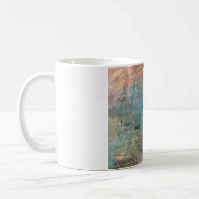 Impression, Sunrise 1872 Claude Monet Coffee Mug (Left)