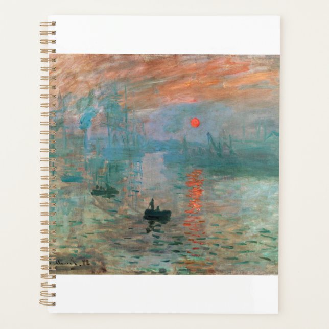 Impression, Sunrise 1872 Claude Monet Planner (Front)
