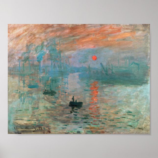 Impression, Sunrise 1872 Claude Monet Poster (Front)