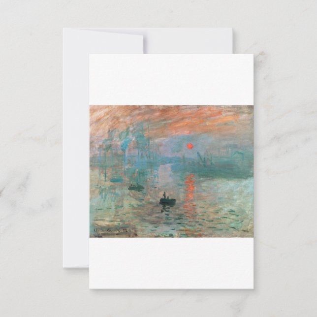 Impression, Sunrise 1872 Claude Monet Thank You Card (Front)