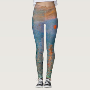 Impression Sunrise by Claude Monet Leggings
