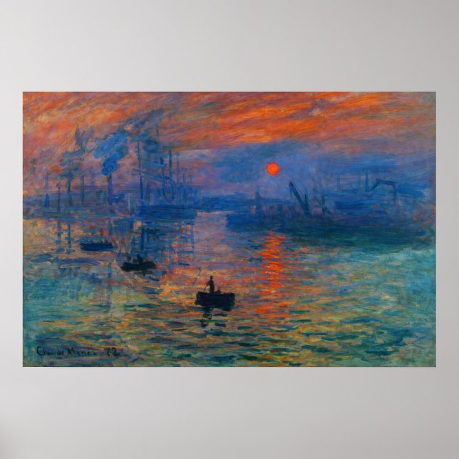 Impression, sunrise by Claude Monet Poster (Front)