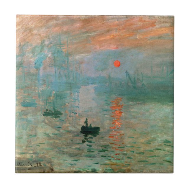 Impression, Sunrise by Claude Monet Tile (Front)