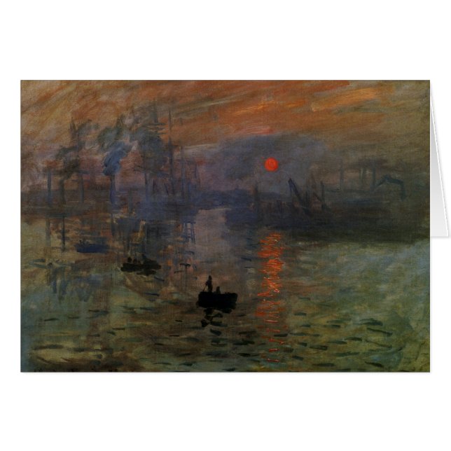 Impression Sunrise by Claude Monet, Vintage Art (Front Horizontal)