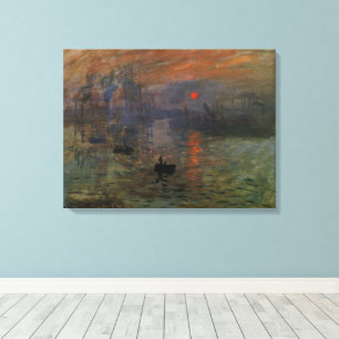 Impression Sunrise by Claude Monet, Vintage Art Canvas Print