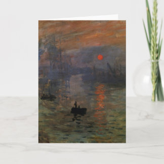 Impression Sunrise by Claude Monet, Vintage Art Card