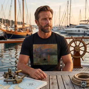 Impression Sunrise by Claude Monet, Vintage Art T-Shirt