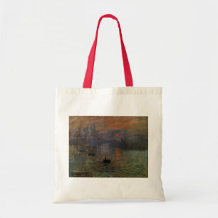 Impression Sunrise by Claude Monet, Vintage Art Tote Bag