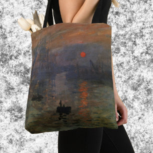 Impression Sunrise by Claude Monet, Vintage Art Tote Bag