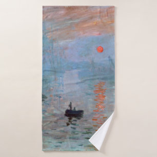 Impression, Sunrise, Claude Monet, 1872 Bath Towel