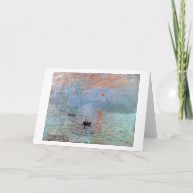 Impression, Sunrise, Claude Monet, 1872 Card (Front)