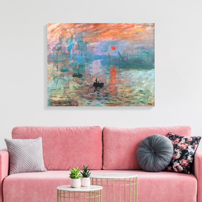 Impression, Sunrise | Claude Monet | Canvas Print (Insitu(LivingRoom))