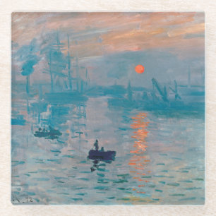 Impression Sunrise Claude Monet Glass Coaster