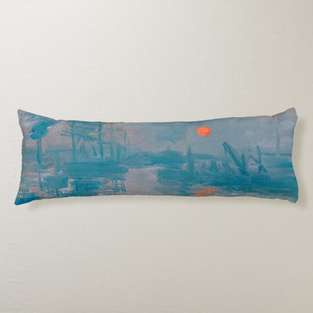 Impression Sunrise claude monet impressionist Body Cushion (Front)