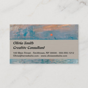 Impression Sunrise claude monet impressionist Business Card