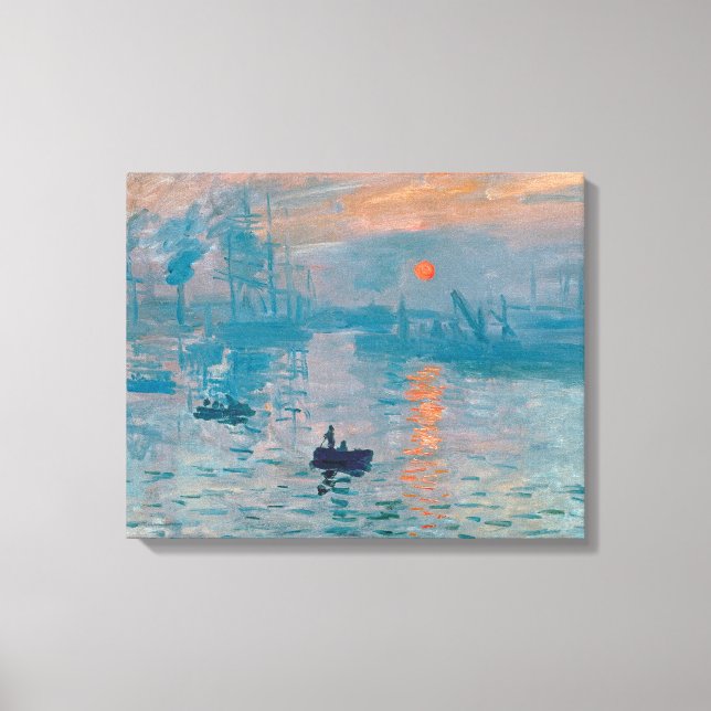 Impression Sunrise claude monet impressionist Canvas Print (Front)