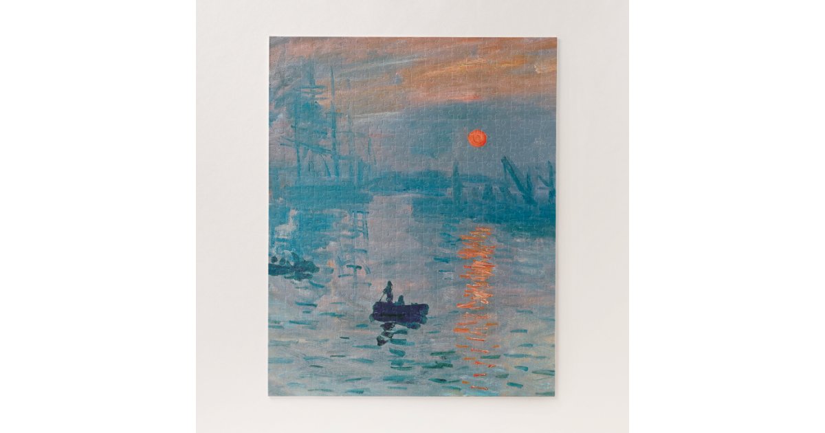 Claude Who Painted Impression Sunrise Crossword Clue Impression Sunrise claude monet impressionist Jigsaw Puzzle | Zazzle.co.uk