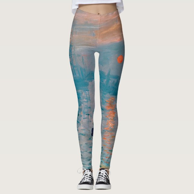 Impression Sunrise claude monet impressionist Leggings (Front)