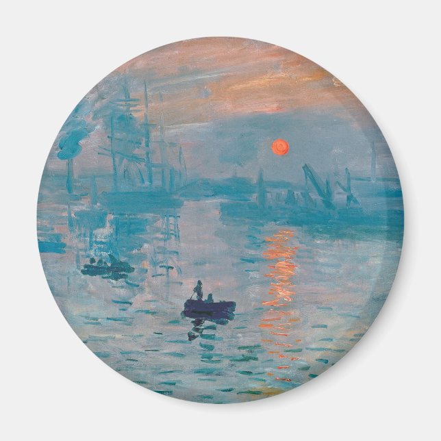 Impression Sunrise claude monet impressionist Magnet (Front)