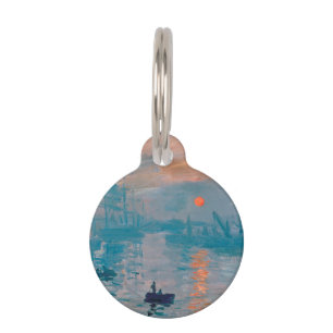 Impression Sunrise claude monet impressionist Pet Tag