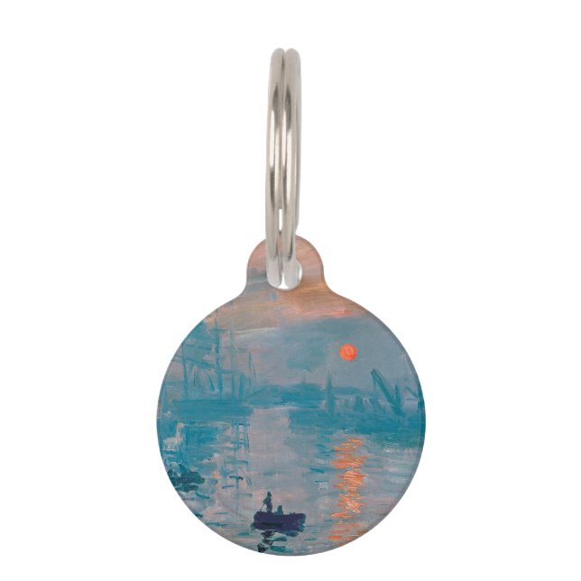 Impression Sunrise claude monet impressionist Pet Tag (Front)