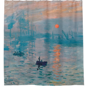 Impression Sunrise claude monet impressionist Shower Curtain