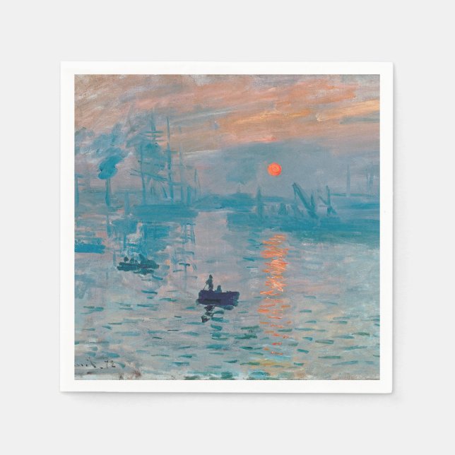 Impression Sunrise Claude Monet  Napkin (Front)