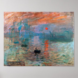 Impression, Sunrise Claude Monet Poster