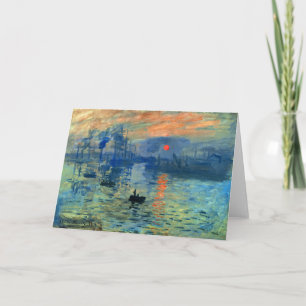 Impression Sunrise, Soleil Levant, Claude Monet Card
