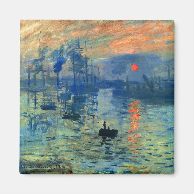 Impression Sunrise, Soleil Levant, Claude Monet Magnet (Front)