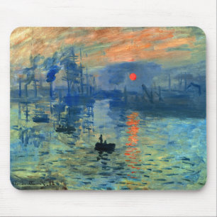 Impression Sunrise, Soleil Levant, Claude Monet Mouse Mat