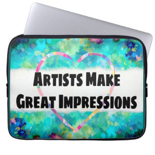 Impressionism art quote proud artist laptop sleeve