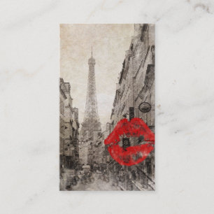 impressionism autumn landscape paris eiffel tower business card